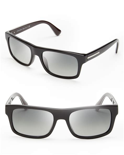 prada thick black sunglasses|prada black sunglasses men.